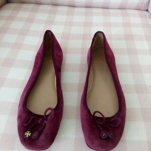 tory burch suede flats.